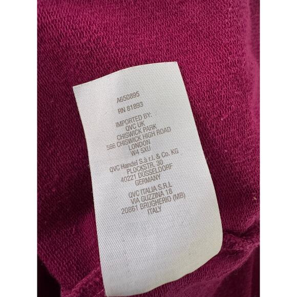 d & co. Active Zipper Front 3X with Pockets Cardigan Sweatshirt Purple - Picture 5 of 8